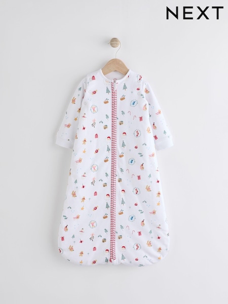 White Christmas Santa Icon Baby 2.5 Tog Detachable Sleever 100% Cotton Sleep Bag (B61665) | €11.50 - €13