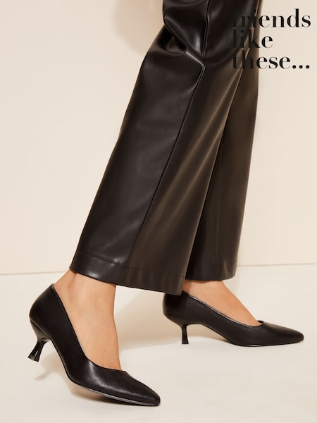 Friends Like These Faux Leather Low Heel Pointed Toe Court Shoe (B61684) | ‏161‏₪