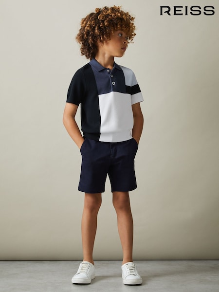 Reiss Blue Multi Charge 3-9 yrs Colourblock Polo Shirt (B61687) | €35
