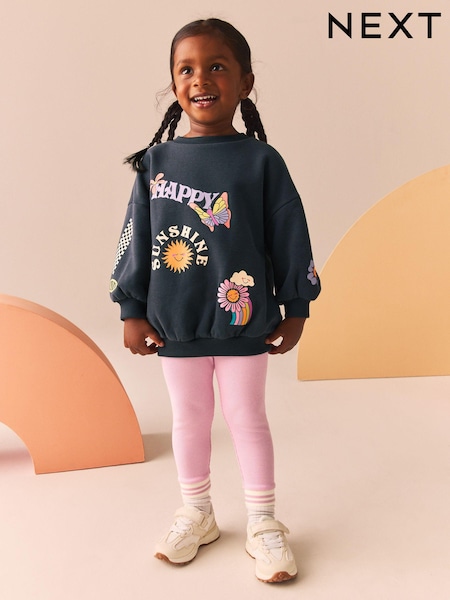 Charcoal Grey Sweatshirt and Leggings Set (3mths-7yrs) (B61692) | AED53 - AED67