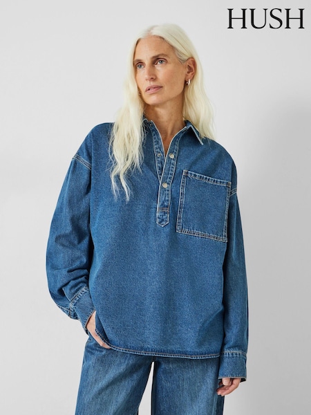 Hush Blue Daya Denim 100% Cotton Shirt (B61715) | €53