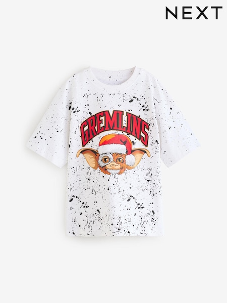 White Ground Licensed Christmas Gremlins 100% Cotton T-Shirt (3-16yrs) (B61756) | 44 QAR - 55 QAR