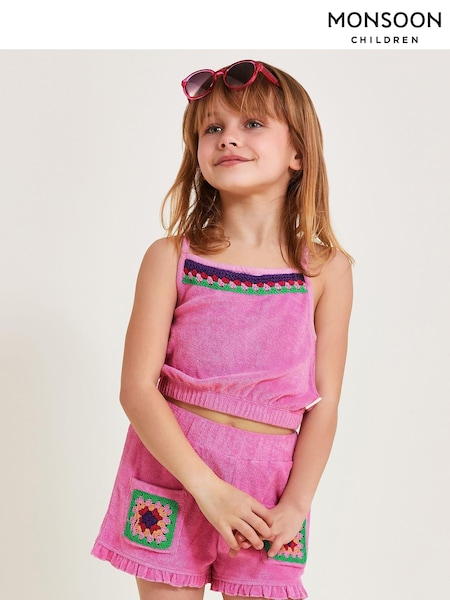 Monsoon Crochet Trim Sun 100% Cotton Vest (B61822) | €4 - €5