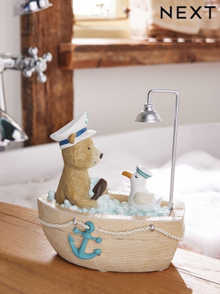 Natural Bertie Bear Sailor Bath Ornament (B61996) | €15.50