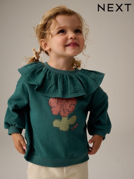 Green Collar Sweatshirt (3mths-7yrs) (B62092) | €10 - €12