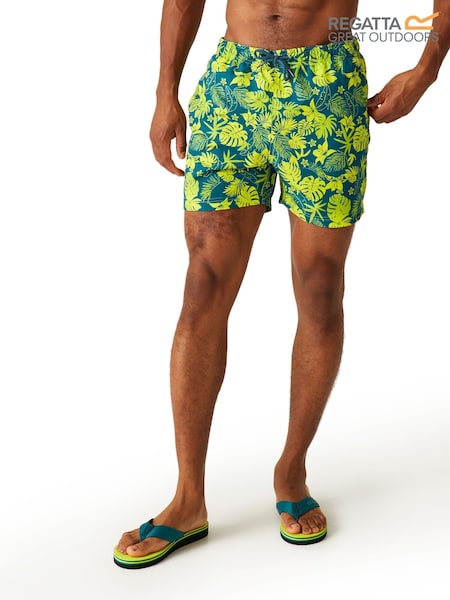 Blå/Grön - Regatta Mens Loras Swim Shorts (B62256) | kr630