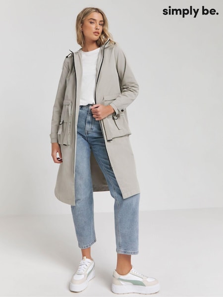 Simply Be Grey Functional Utility Jacket (B62451) | AED189