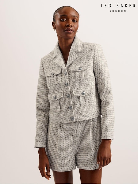 Ted Baker Cream Fit Osamu Cropped Box Jacket (B62497) | €128