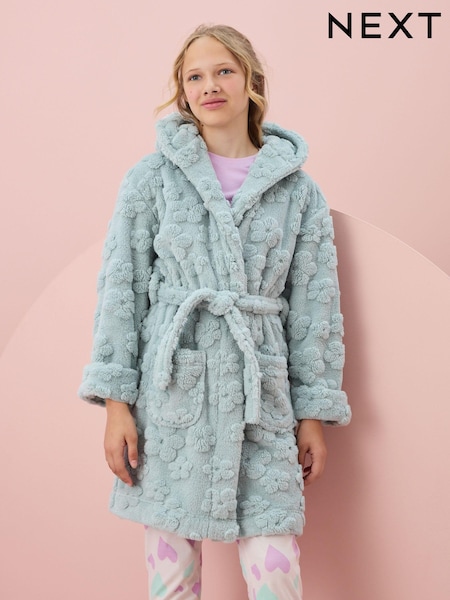 Sage Green Jacquard Fleece Dressing Gown (9mths-16yrs) (B62585) | AED53 - AED85