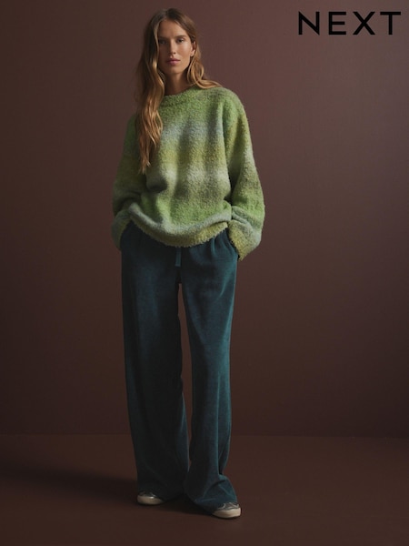 Green Pull On Wide Leg Corduroy Trousers (B62602) | €31