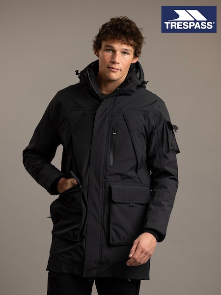 Trespass Pelsall Rain Black Jacket (B62642) | ‏453‏₪
