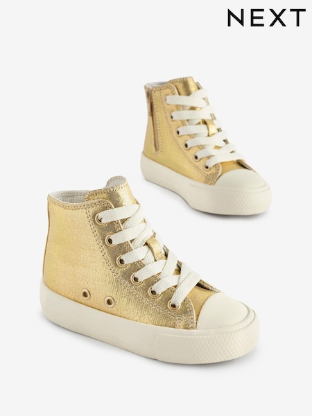 ذهبي معدني - Chunky High Top Trainers (B62644) | ‏9 ر.ع.‏ - ‏10 ر.ع.‏
