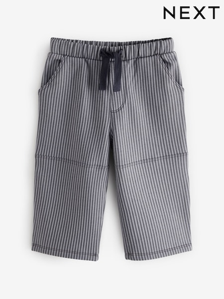 Charcoal Grey/White Stripe Carpenter Jersey Joggers (3mths-7yrs) (B62790) | €9 - €11