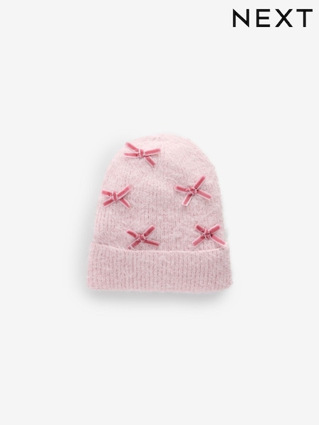 rožnata - Bow Beanie Hat (3-16yrs) (B62929) | € 7 - € 10