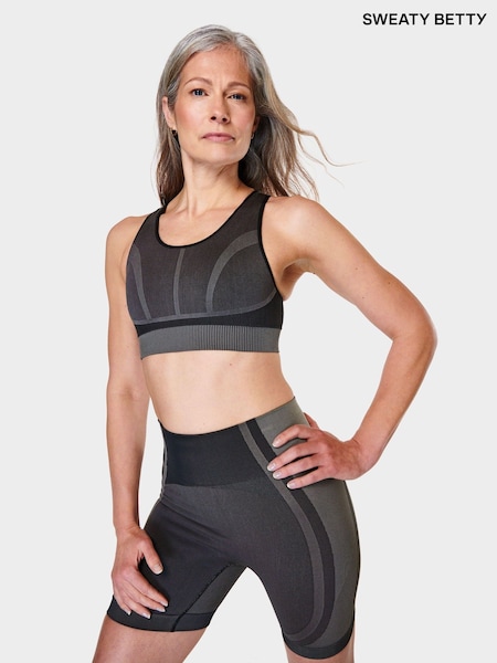 Sweaty Betty Black Silhouette Sculpt Seamless Sports Bra (B63105) | €34