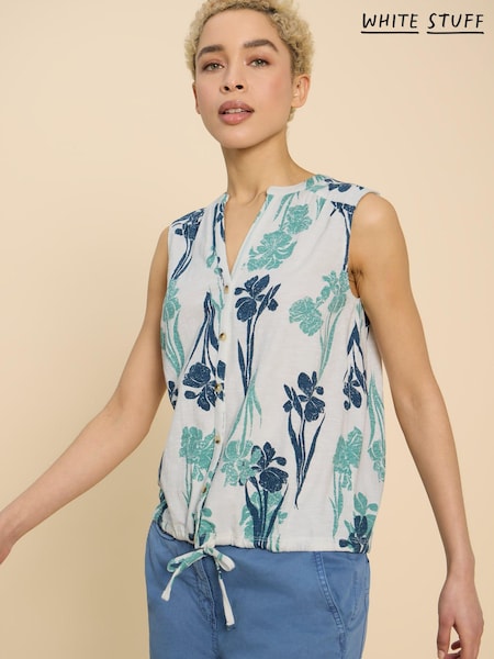 White Stuff White Tulip Jersey Sleeveless Shirt (B63276) | €24