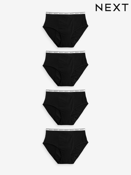 Black Heavy Flow Full Brief Period Knickers 4 Pack (B63603) | €59.50