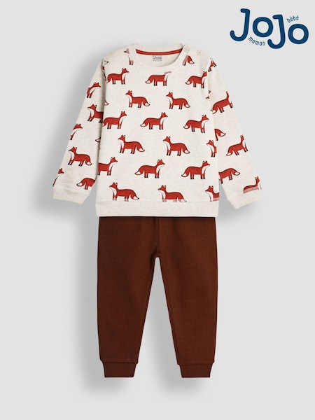 JoJo Maman Bébé Natural Print Sweatshirt & Joggers Set (B63648) | 1,802 UAH
