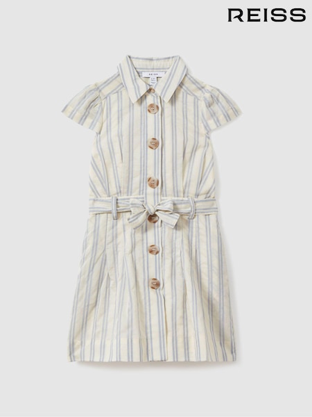 Reiss Selena Cotton-Silk Striped Dress (B63665) | 95 €