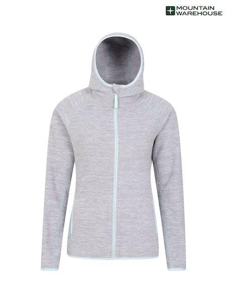 Mountain Warehouse Grey Womens Lleyn Melange Full Zip Fleece Hoodie (B63715) | €42