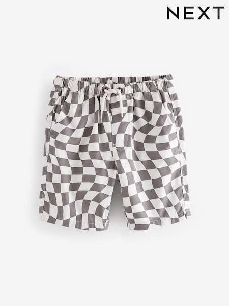 Checkerboard 100% Cotton Pull On Shorts (3-16yrs) (B63721) | 6 QAR - 11 QAR