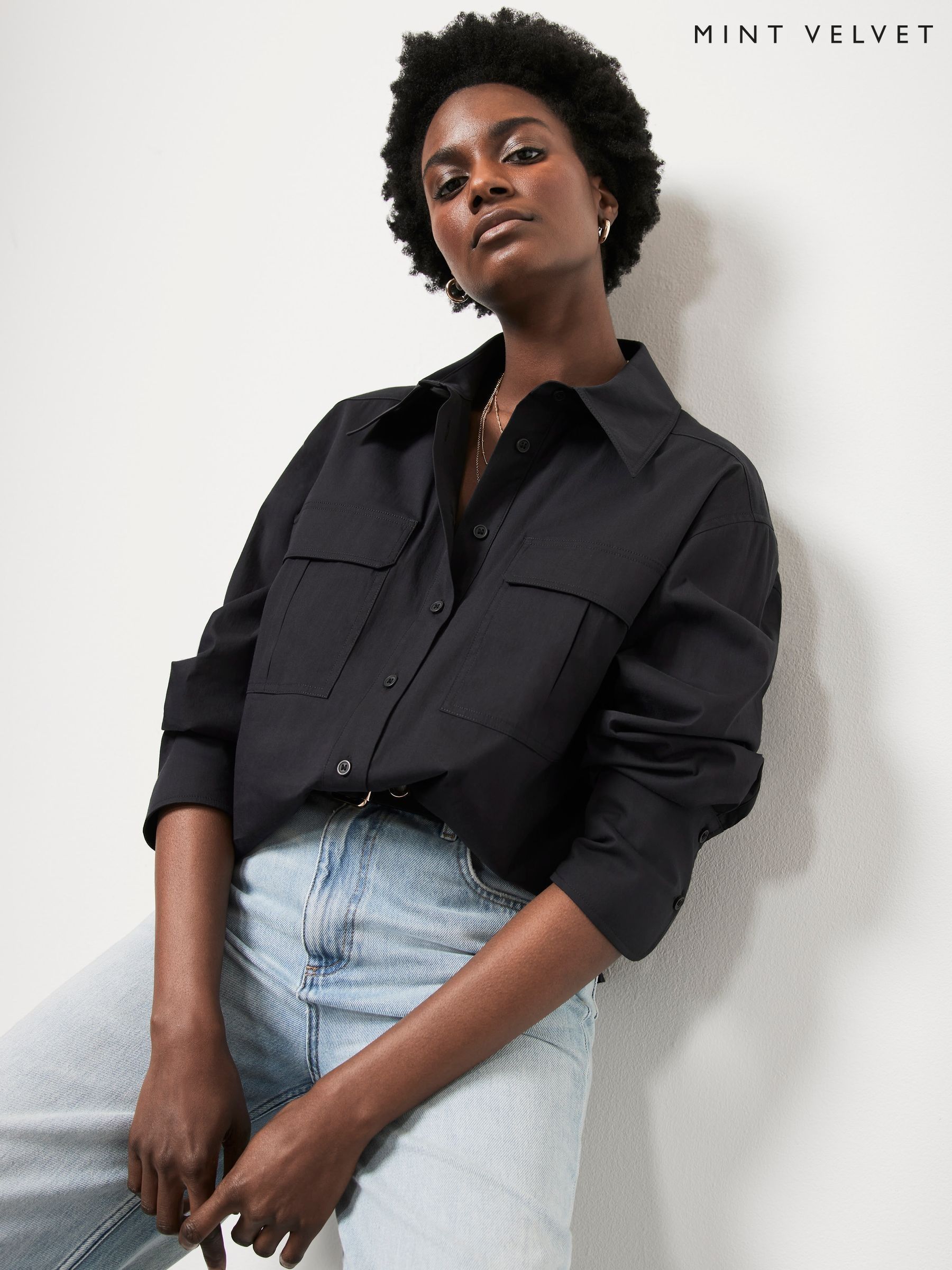 Shirts Mint Velvet Black Casual Tops Next Luxembourg