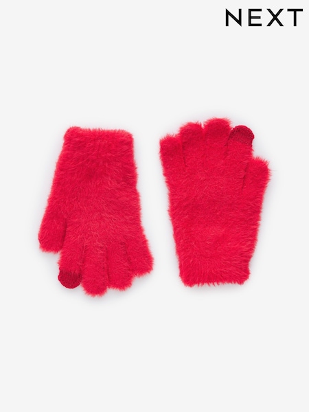 Rot - Fluffy Gloves (3-16yrs) (B63941) | 4 € - 7 €