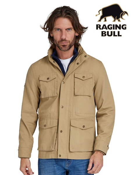 Raging Bull Brown Canvas Twill Field Jacket (B63971) | €114 - €129