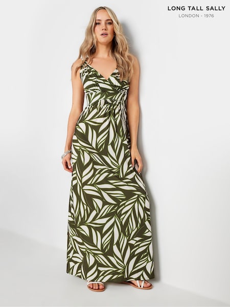 Зеленый - Long Tall Sally LTS Tall Wine Red Floral Print Maxi Dress (B64032) | €60