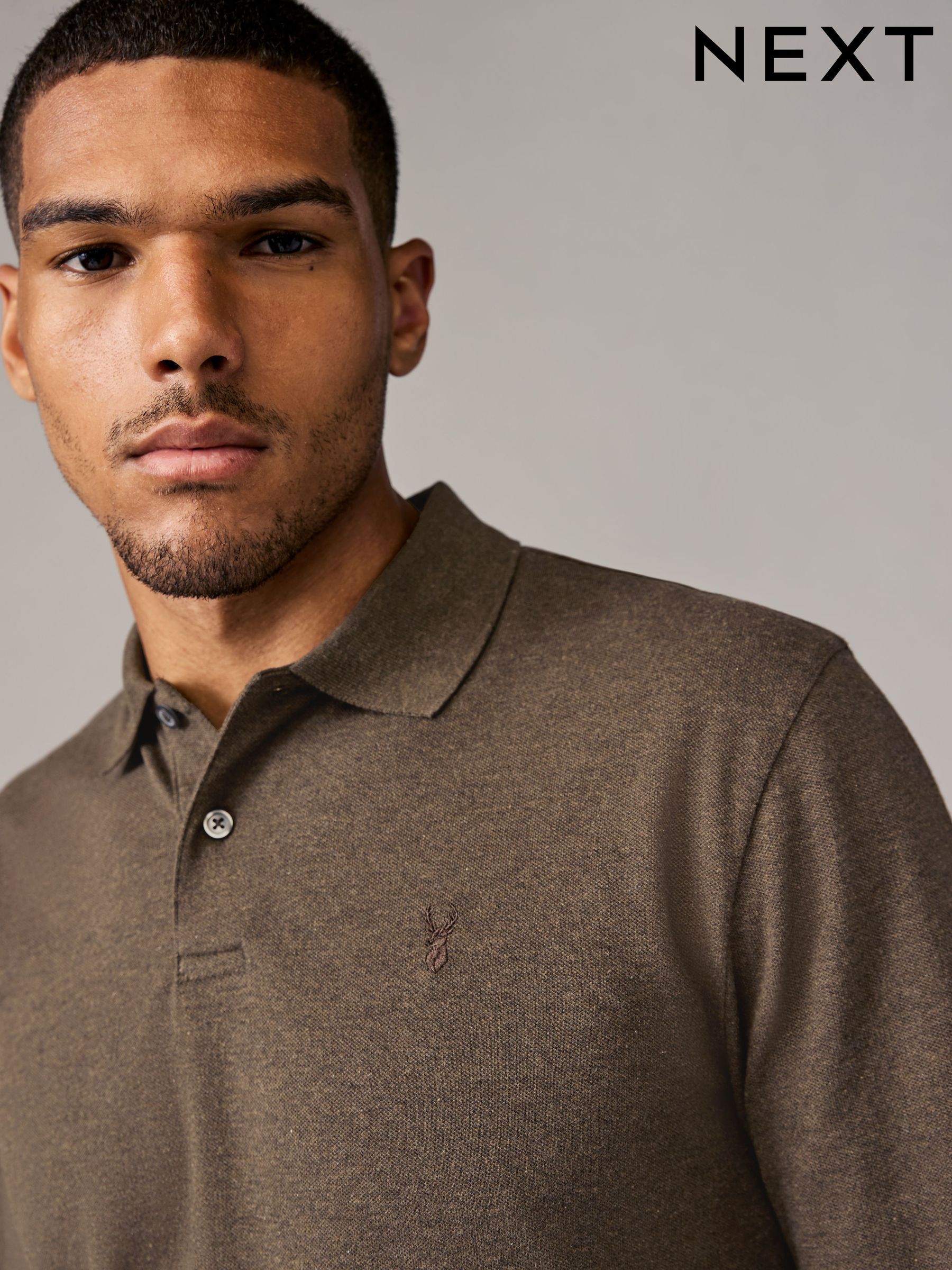 Men s Polo Shirts Brown Tops Next Canada