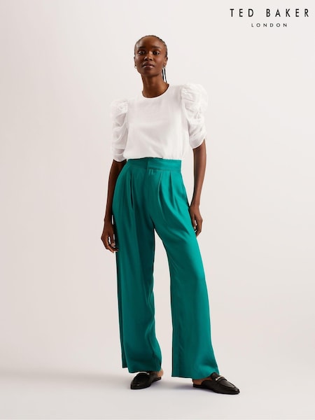 Ted Baker Cream Sachiko Pleated Puff Sleeve Top (B64180) | €72