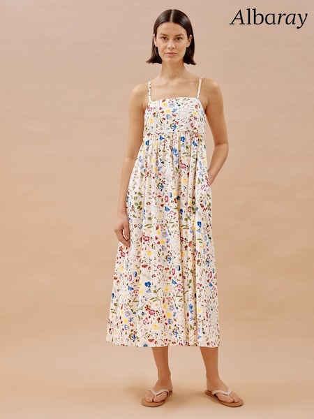 Albaray Cream Buttercup Pressed Floral Sundress (B64295) | €63