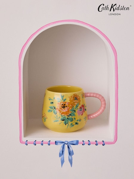 Cath Kidston Yellow Archive Twisted Handle Billie Mugs Set Of 4 (B64426) | €54