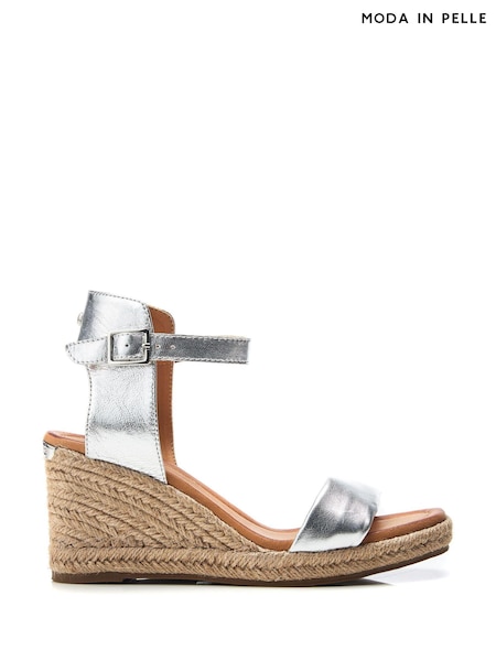 Moda in Pelle Phyllis Square Toe Two Strap Wedge Sandals (B64473) | 440 QAR
