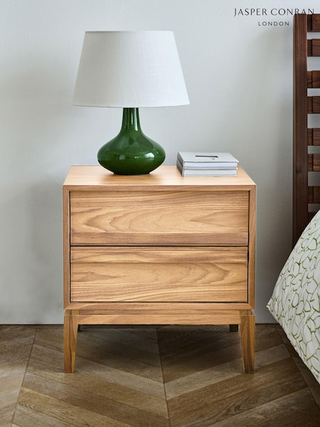 Jasper Conran London Oak 2 Drawer Belgrave Walnut 2 Drawer Bedside (B64515) | €441