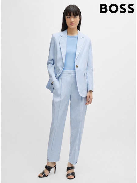 BOSS Relaxed Fit Seersucker Blazer Jacket (B64547) | 290 €