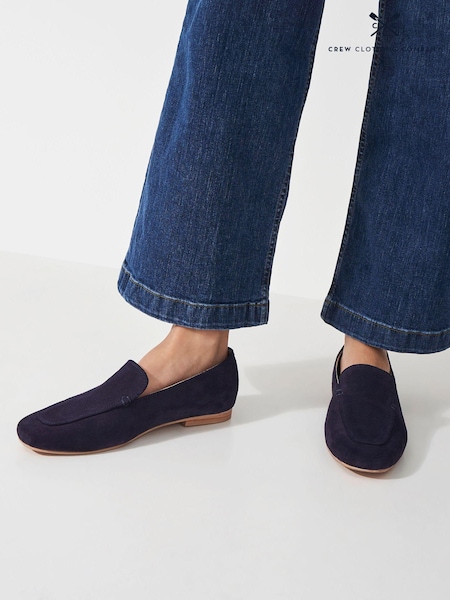 Crew Clothing Blue Suede Loafers (B64946) | AED201