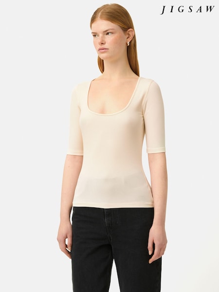 Jigsaw Scoop Neck Rib Top (B64955) | €24