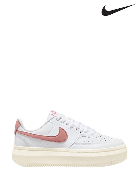 Nike White Court Vision Alta Platform Trainers (B64969) | €53
