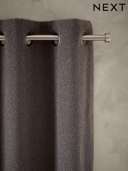 Grey Cosy Borg Eyelet Lined Curtains (B65002) | 171 QAR - 392 QAR