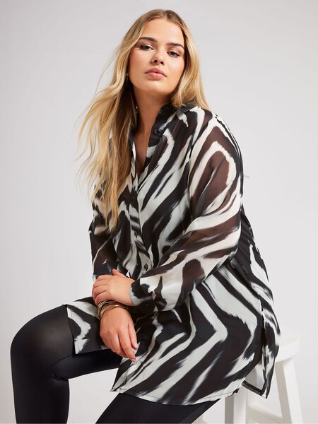 ern/bl - Yours Curve London Zebra Potisk Koile (B65005) | 1 545 K