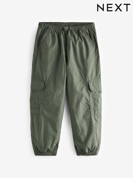 Khaki Green Lined 100% Cotton Parachute Cargo Trousers (3-16yrs) (B65112) | €11 - €13