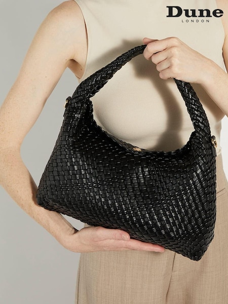 Dune London Black Large Deliberate Woven Slouch Bag (B65145) | R$ 1,075