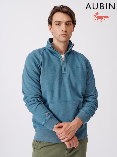 Aubin Cotton Provost Quarter Zip 100% Cotton Sweat Top (B65231) | €59
