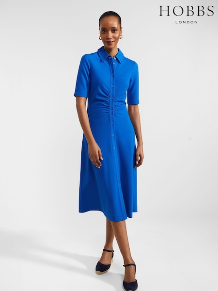 Hobbs Blue Paisley Ponte Dress (B65296) | €70