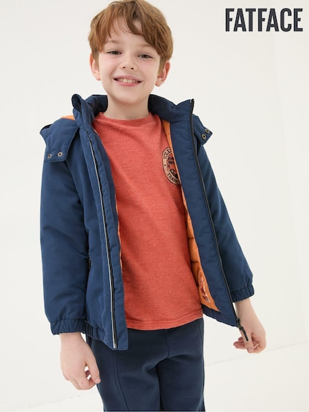 FatFace Archie Navy Blue Hooded Padded Jacket (B65323) | €33
