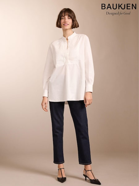 Baukjen Tess 100% Cotton Organic White Shirt (B65379) | 294 QAR