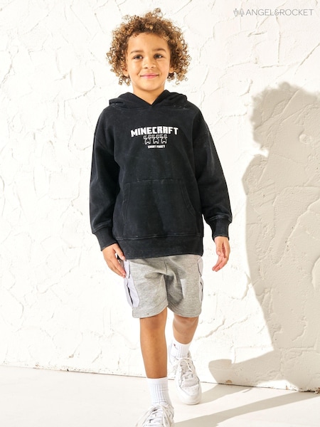 Angel & Rocket Black 100% Cotton Minecraft Print Hoodie (B65414) | 67 QAR - 76 QAR