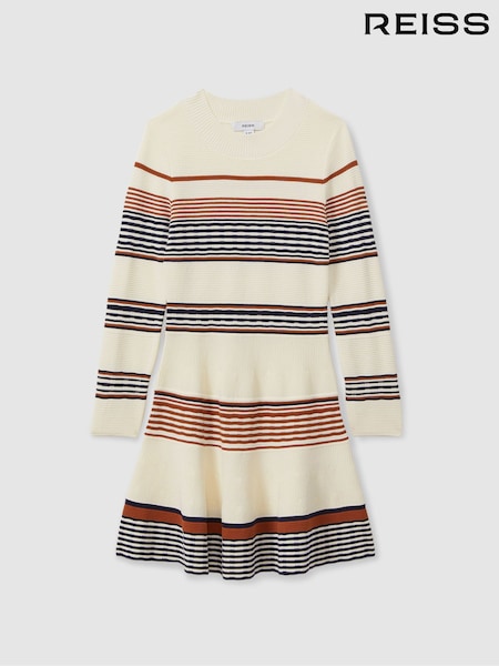 Cămilă - Rochie skater cu dungi Reiss Remi (B65430) | 578 LEI