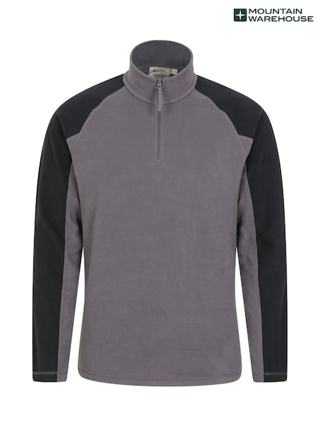 Mountain Warehouse Light Grey Mens Ashbourne II Half Zip Fleece (B65431) | R$ 215